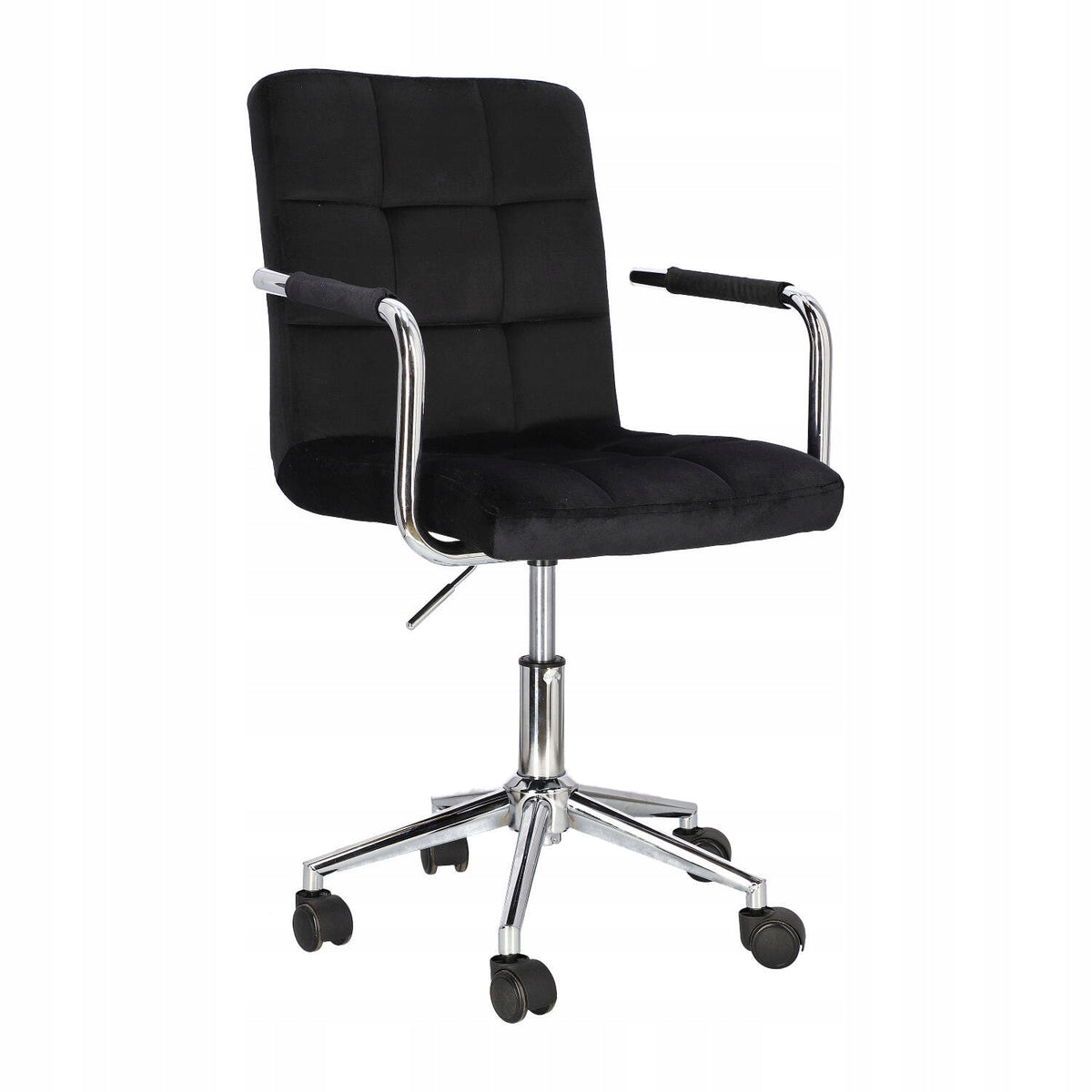 OFFICE CHAIR black VELVET UPHOLSTERED Cosmo Arm