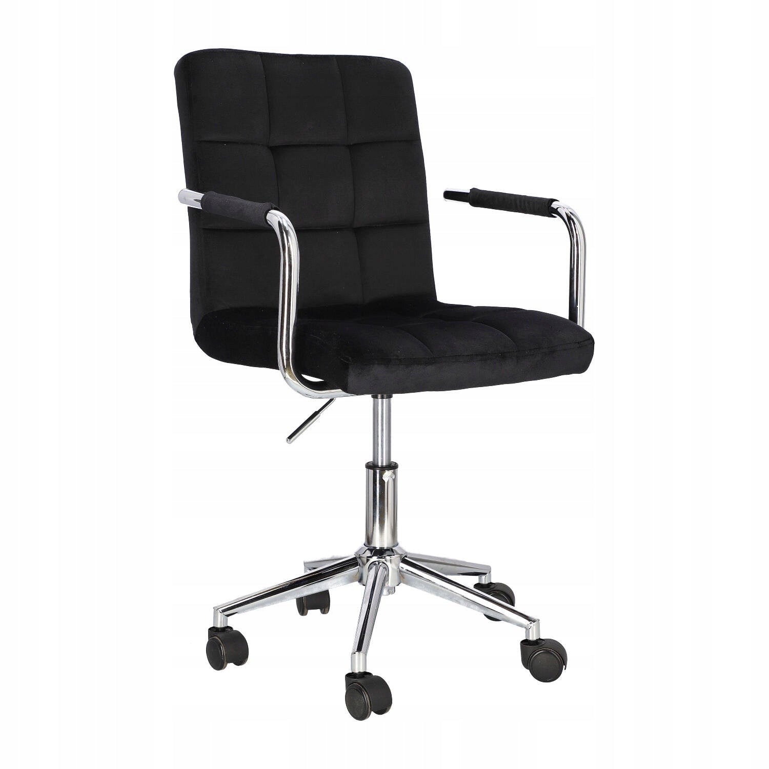 OFFICE CHAIR black VELVET UPHOLSTERED Cosmo Arm