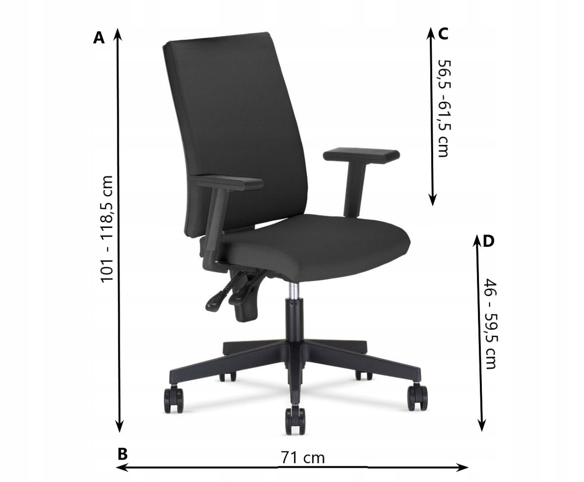 OFFICE DESK CHAIR SWIVEL I-LINE BLACK NS Manufacturer code I-LINE TS25 R76 ERGON-2L LAR101