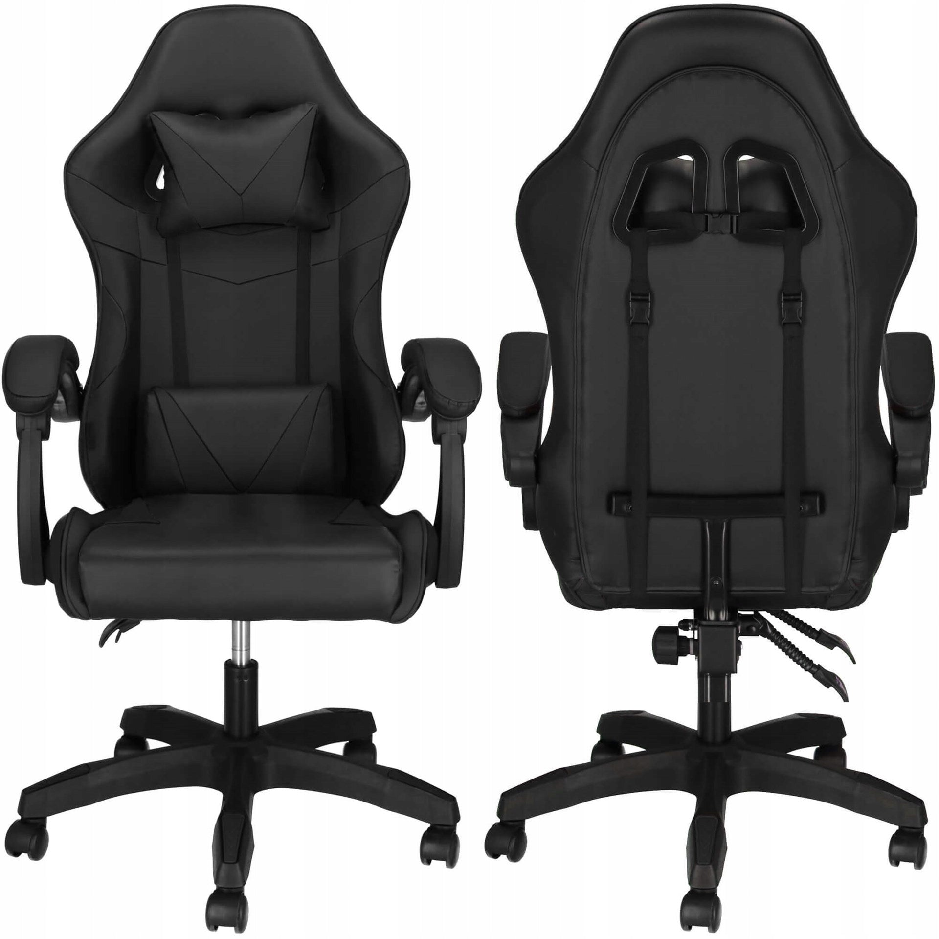 OFFICE GAMING CHAIR SWIVEL ERGONOMIC FAUX LEATHER CUSHION ADJUSTMENT Model HF0035 FOTEL BIUROWY