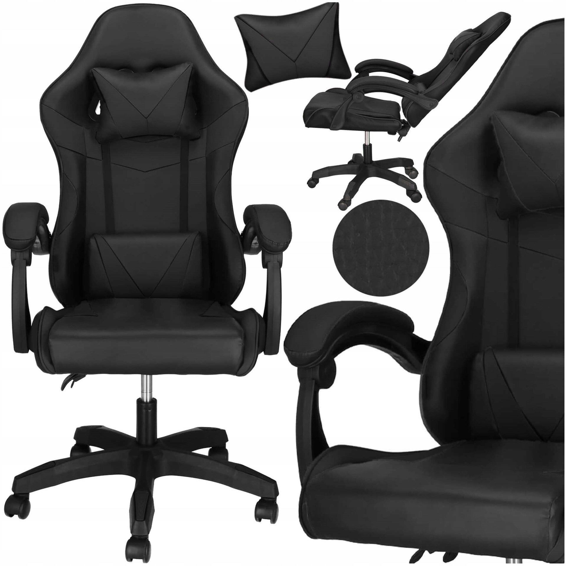 OFFICE GAMING CHAIR SWIVEL ERGONOMIC FAUX LEATHER CUSHION ADJUSTMENT Packaging status original