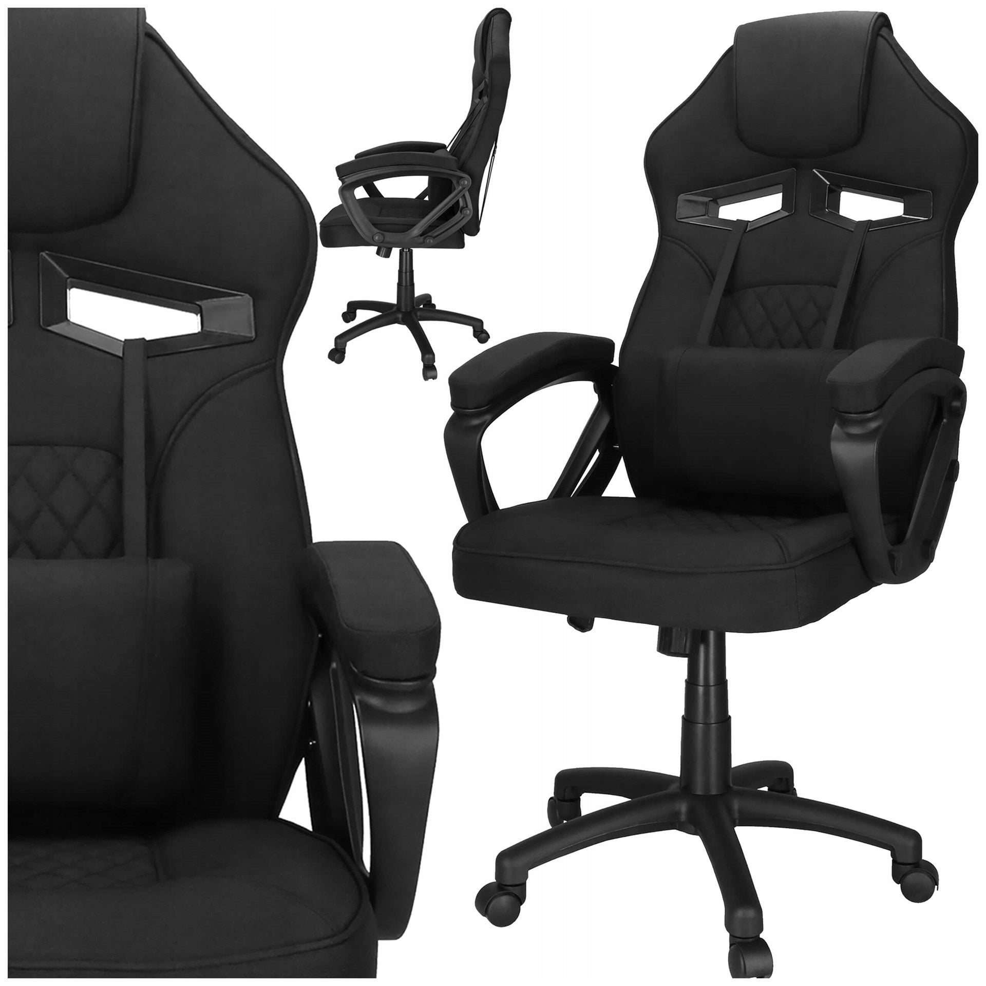 OFFICE GAMING CHAIR SWIVEL ERGONOMIC HEIGHT ADJUSTMENT FABRIC Brand Springos