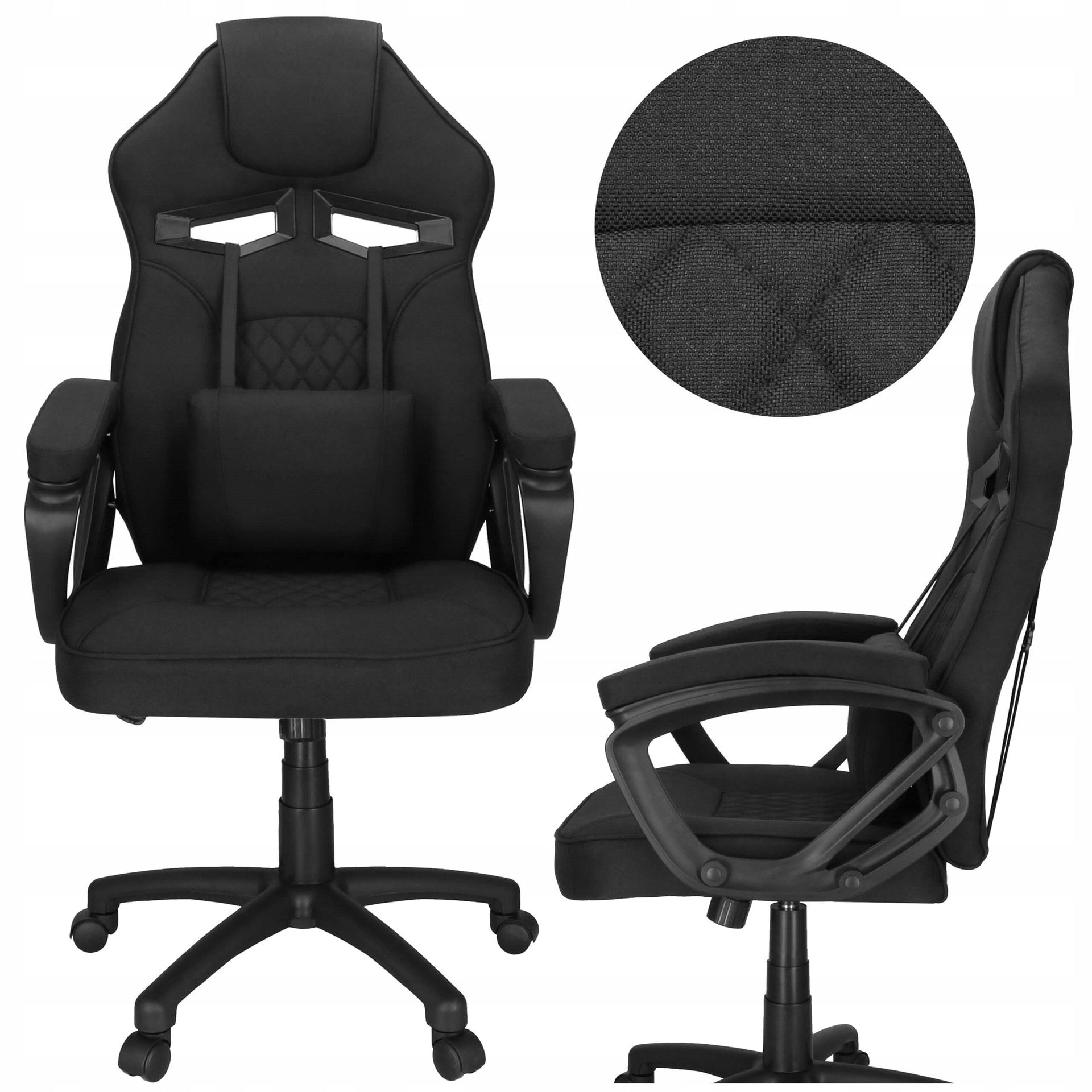OFFICE GAMING CHAIR SWIVEL ERGONOMIC HEIGHT ADJUSTMENT FABRIC Model HF0036 FOTEL BIUROWY