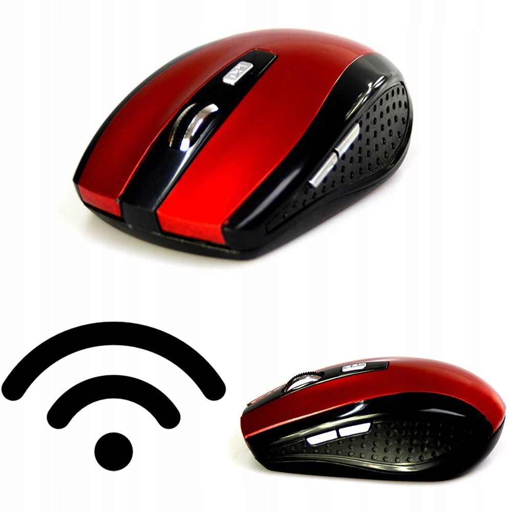 OFFICE MOUSE Optical MOUSE UNIVERSAL ACCURATE WIRELESS RED