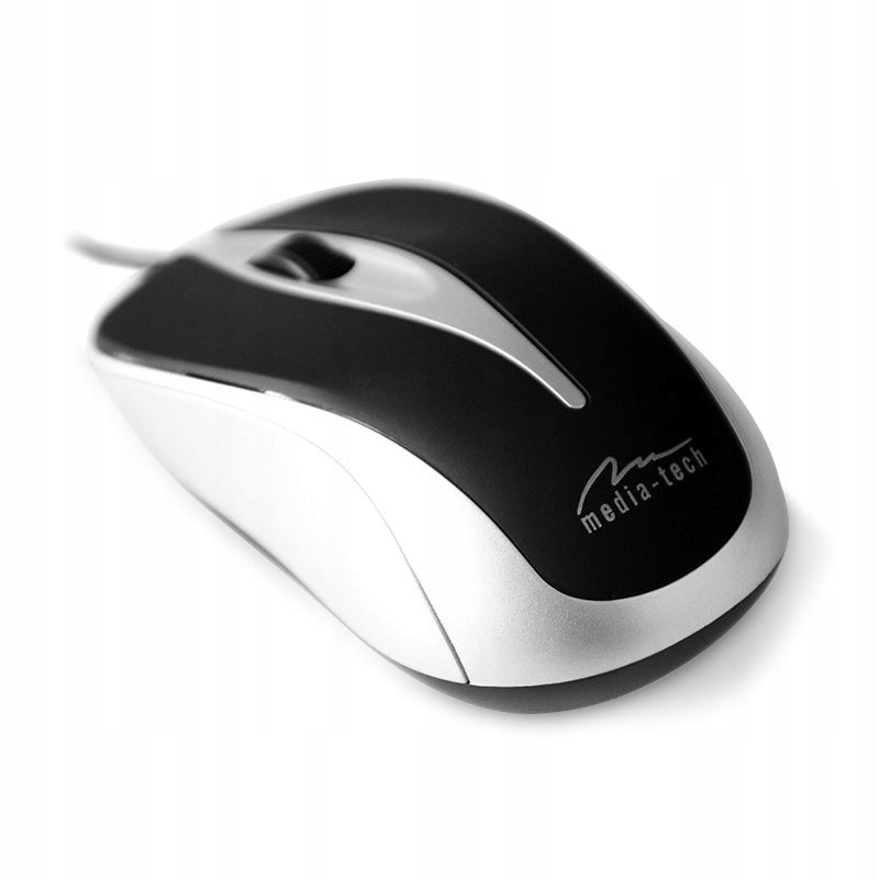 OFFICE MOUSE WIRED OPTICAL COMFORTABLE ERGONOMIC SILVER Manufacturer Media-tech