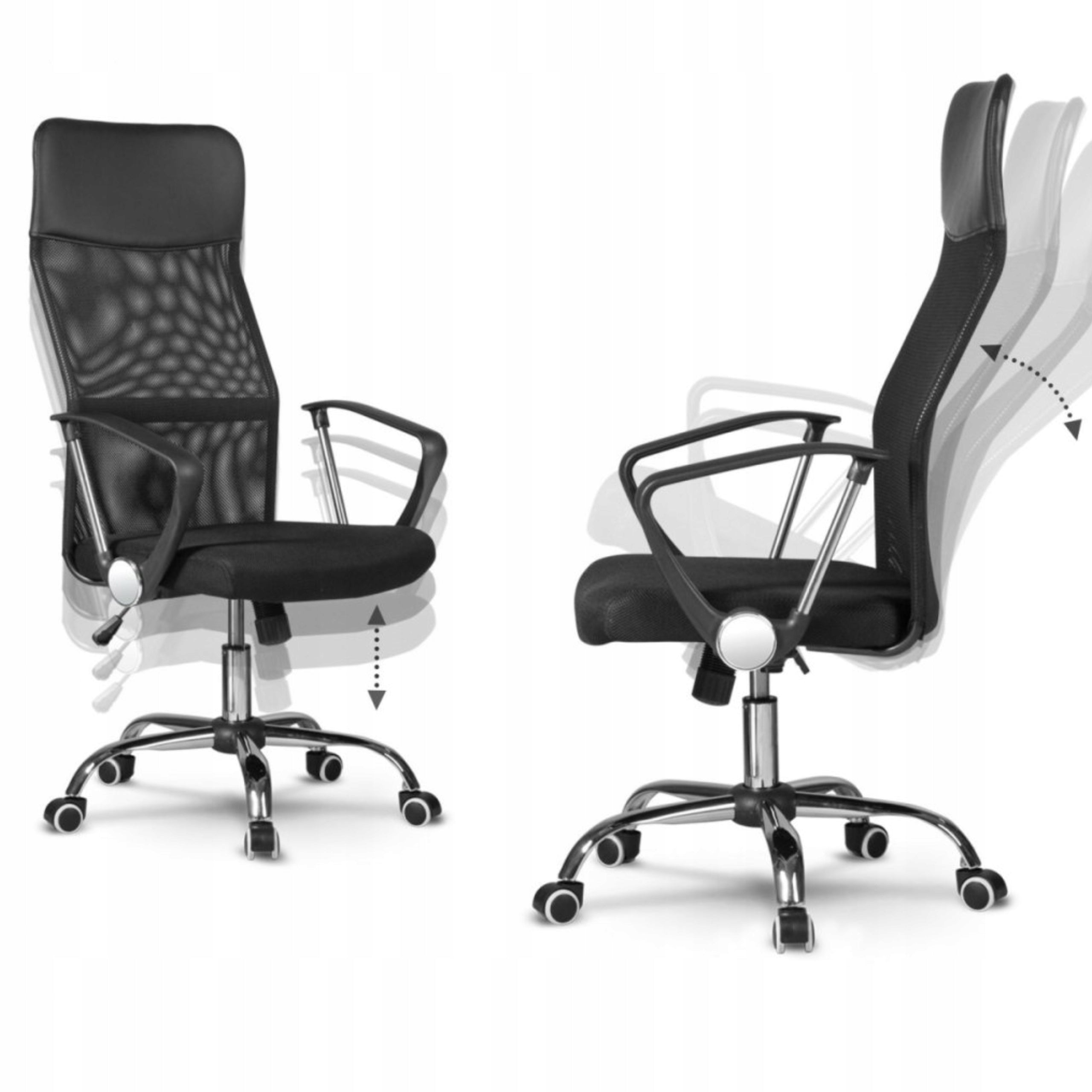 OFFICE SWIVEL CHAIR ADJUSTABLE BLACK OFFICE CHAIR WITH MICRO MESH Manufacturer code Fotel Obrotowy