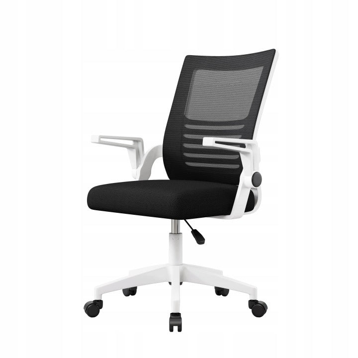 OFFICE SWIVEL CHAIR ADJUSTABLE ERGONOMIC BLACK CHAIR ON WHEELS Manufacturer code FOTEL BIUROWY OBROTOWY REGULOWANY WELUROWY