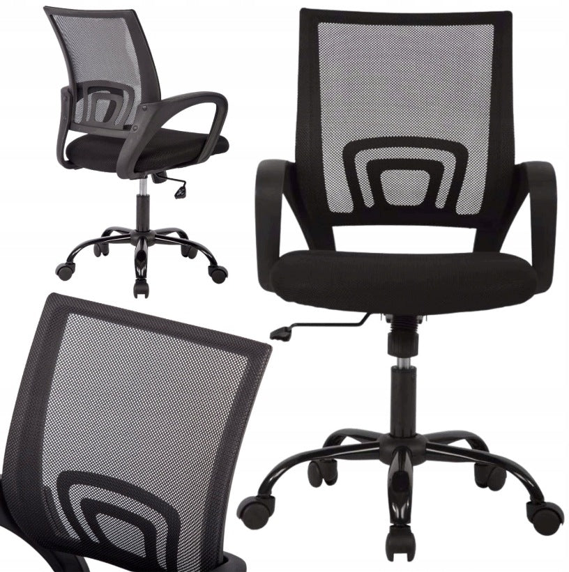 OFFICE SWIVEL CHAIR ADJUSTABLE ERGONOMIC BLACK OFFICE CHAIR
