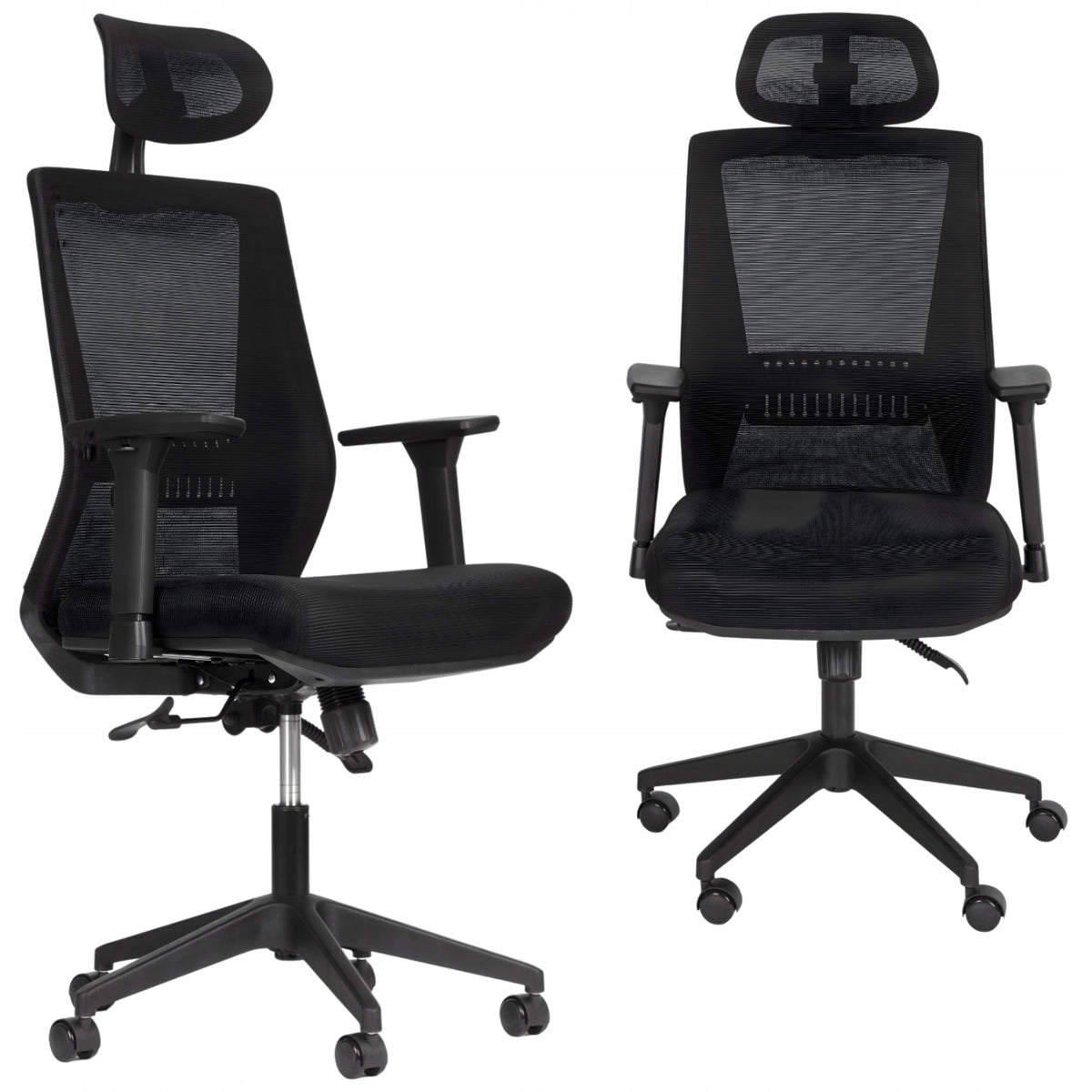 OFFICE SWIVEL CHAIR ERGONOMIC ADJUSTABLE BLACK FOR OFFICE