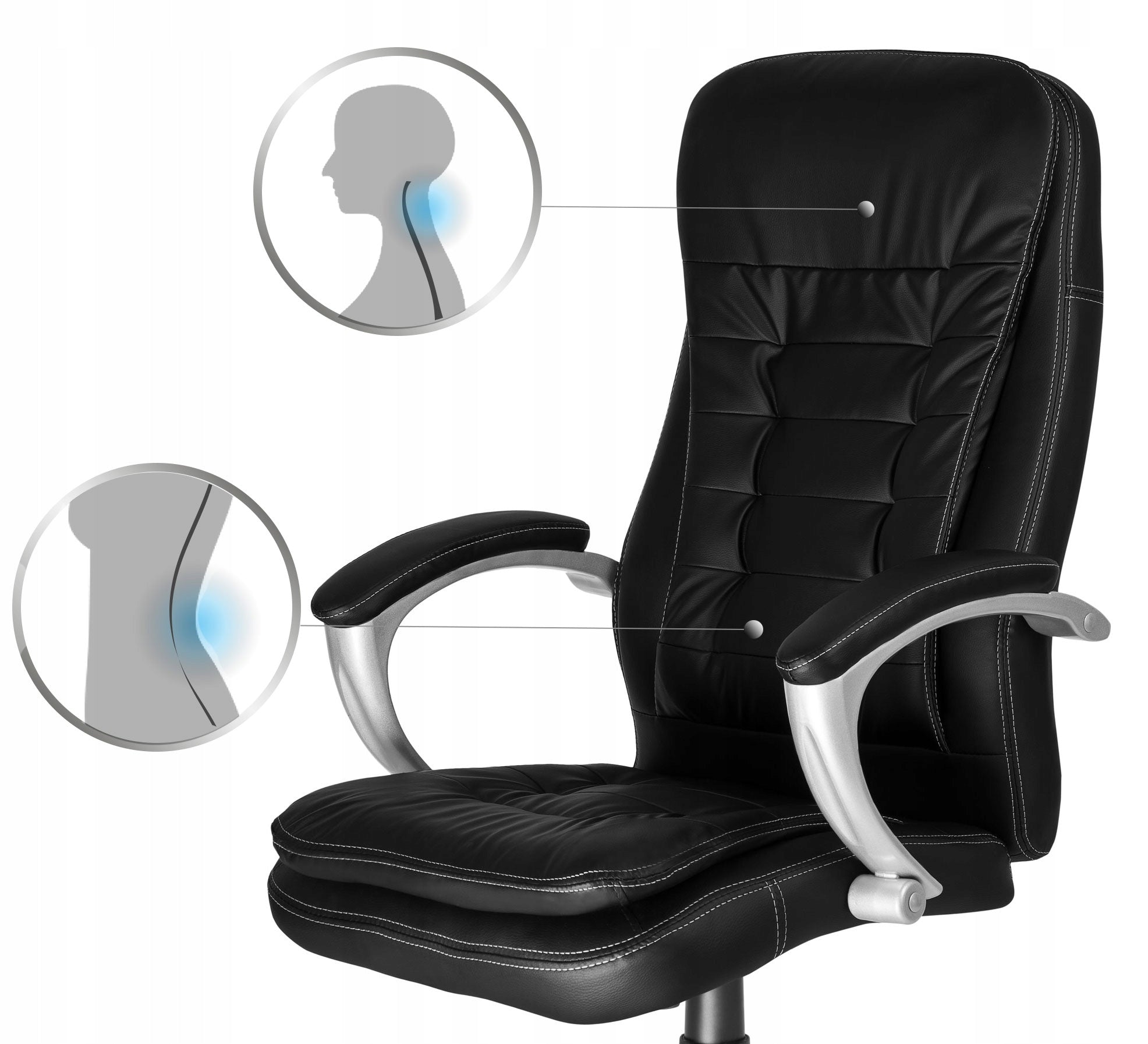 OFFICE SWIVEL CHAIR ERGONOMIC ADJUSTABLE SWIVEL OFFICE CHAIR Brand Sofotel