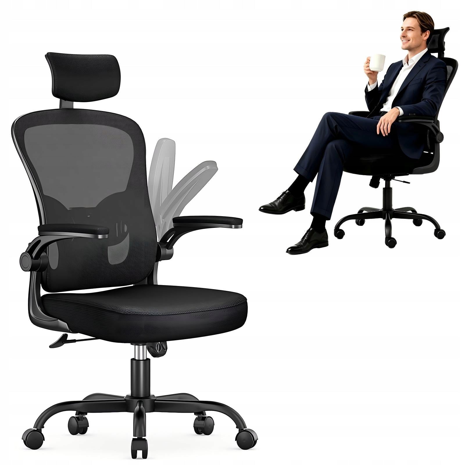 OFFICE SWIVEL CHAIR ERGONOMIC OFFICE SWIVEL CHAIR ADJUSTABLE