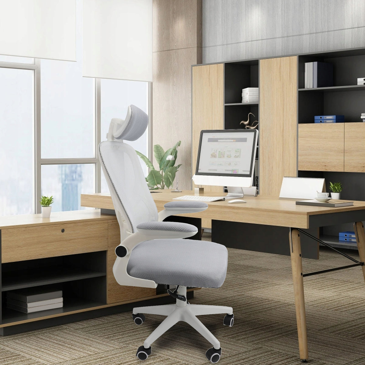 OFFICE SWIVEL CHAIR FOR OFFICE ADJUSTABLE MAXIMUM LOAD 150 KG Packaging status original