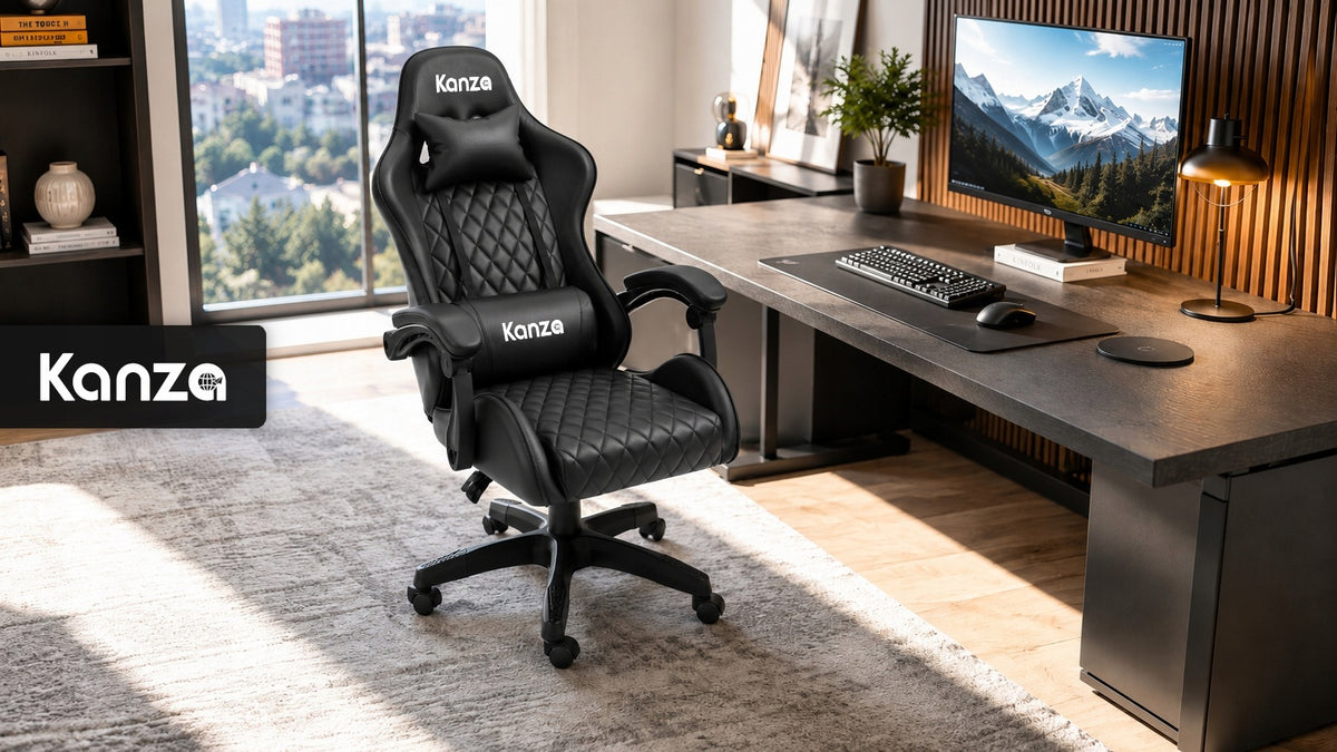 OFFICE SWIVEL CHAIR GAMING BUCKET GAMING CHAIR BLACK Packaging status original
