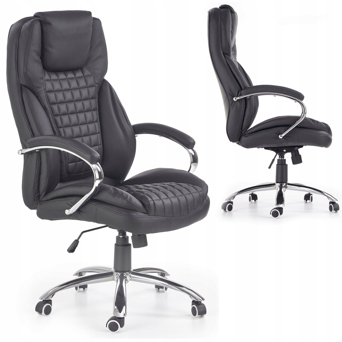 OFFICE SWIVEL CHAIR KING LARGE BLACK HALMAR