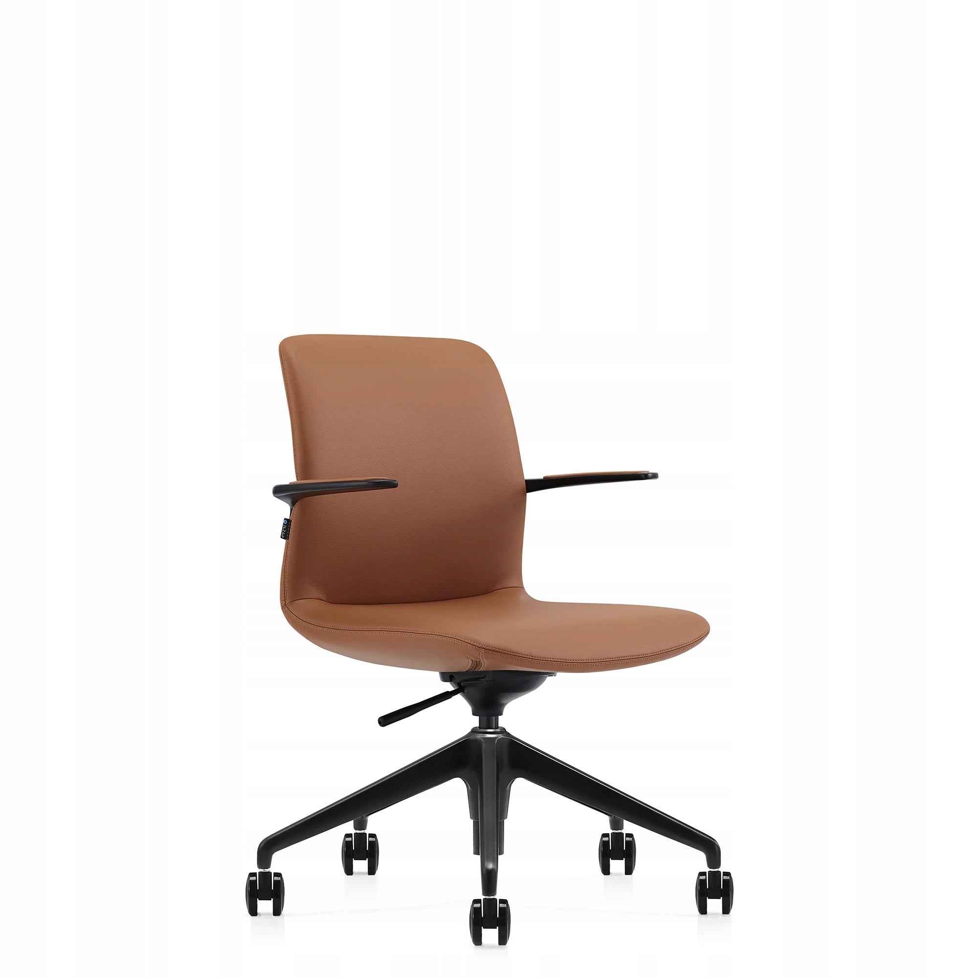 OFFICE SWIVEL CHAIR LUXO LIGHT BROWN LEATHER CHAIR FOR OFFICE