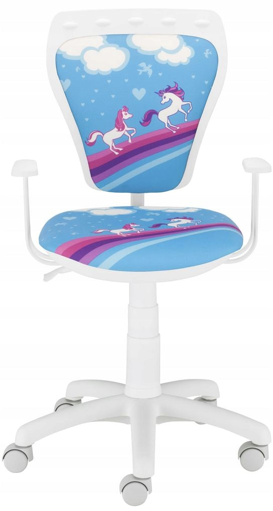 OFFICE SWIVEL CHAIR MINISTYLE White PONY NOWY STYL