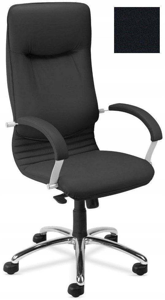 OFFICE SWIVEL CHAIR NOVA BLACK LEATHER NS Brand Nowy Styl
