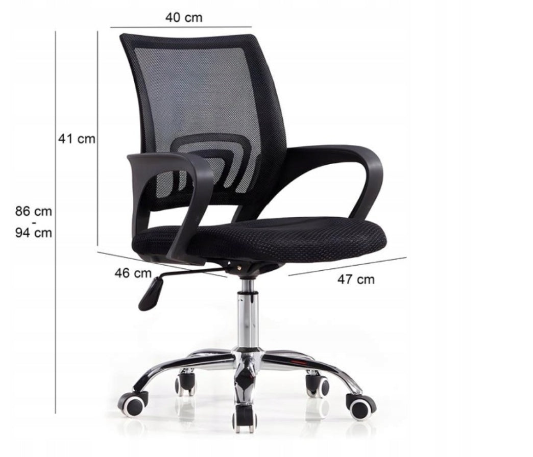 OFFICE SWIVEL CHAIR OFFICE MICROGRID BLACK 150KG DESK CHAIR Manufacturer code OR1340