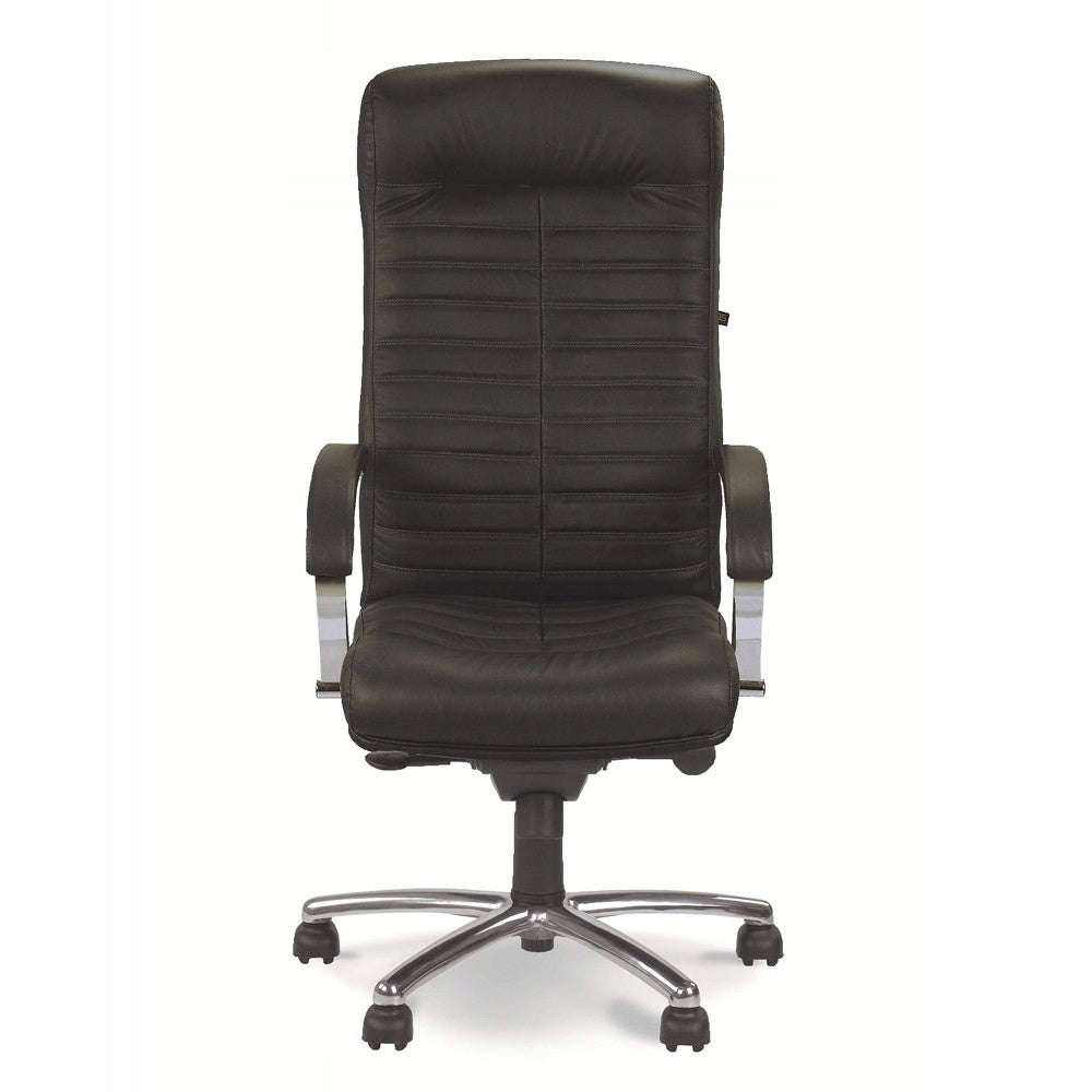 OFFICE SWIVEL CHAIR OFFICE ORION STEEL BLACK NOWY STYL LEATHER LARGE Upholstery color black
