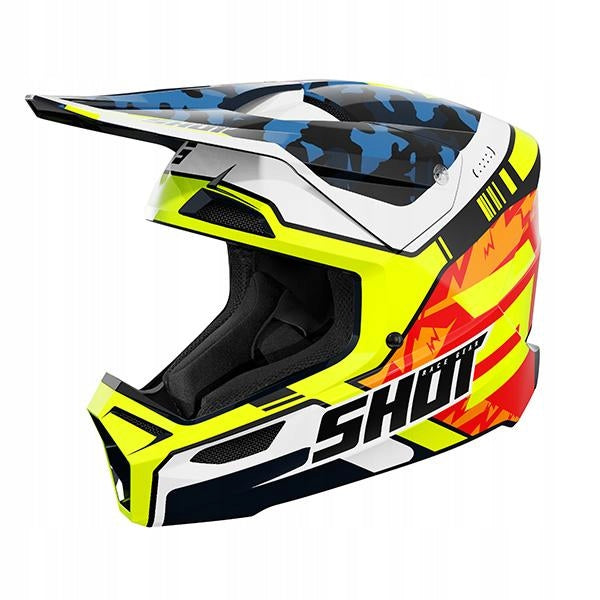OFFROAD CROSS ENDURO CHILDREN'S SHOT FLASH KID BLUE NEON YELLOW YS