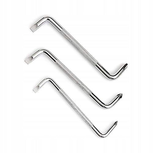 OFFSET ANGLE SCREWDRIVER SET OF 3 CHROME VANADIUM METAL STEEL Brand no brand