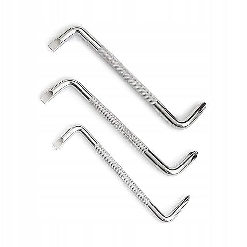 OFFSET ANGLE SCREWDRIVER SET OF 3 CHROME VANADIUM METAL STEEL
