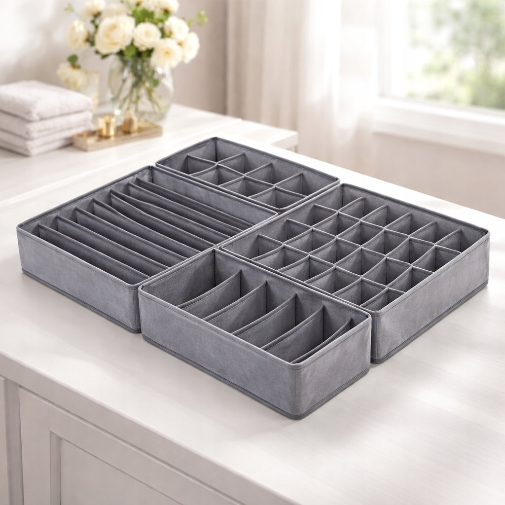 OGRANIZER FOR UNDERWEAR DRAWER CLOTHES ART FUNCTIONAL SET OF 4 Number of pieces 4 pcs