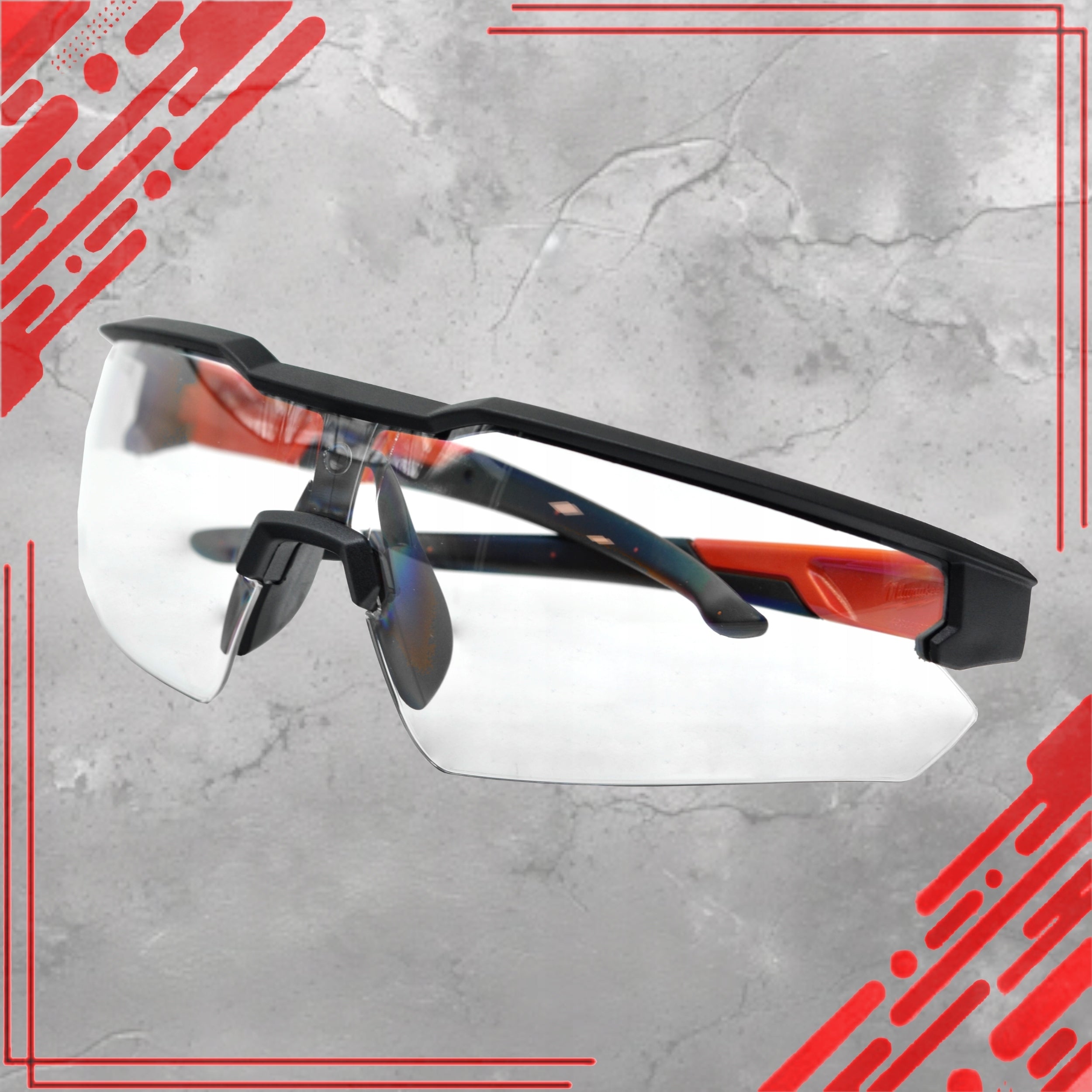 OHS WORK GLASSES SCRATCH RESISTANT 1 PAIR GOOGLE PROTECTIVE COLORLESS Packaging status original