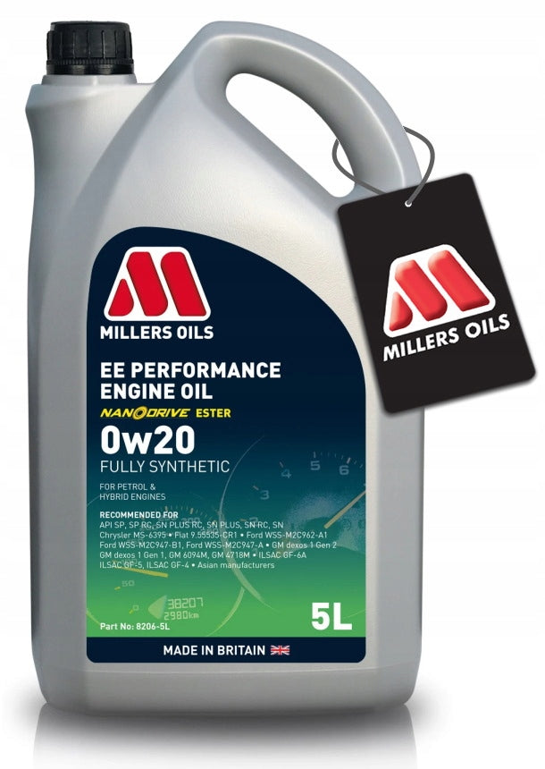 OIL 0W-20 EE PERFORMANCE 5L MILLERS Manufacturer Millers Oils