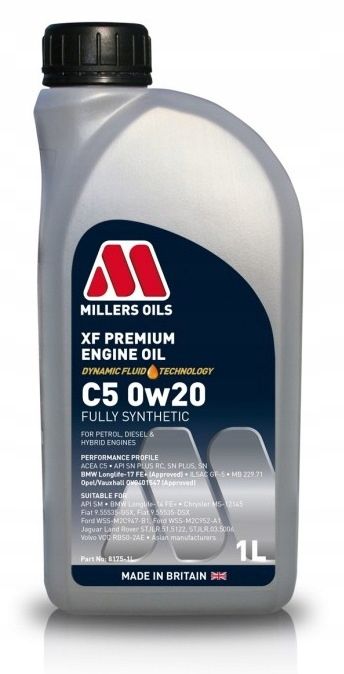 OIL 0W-20 XF PREMIUM C5 C6 1L MILLERS