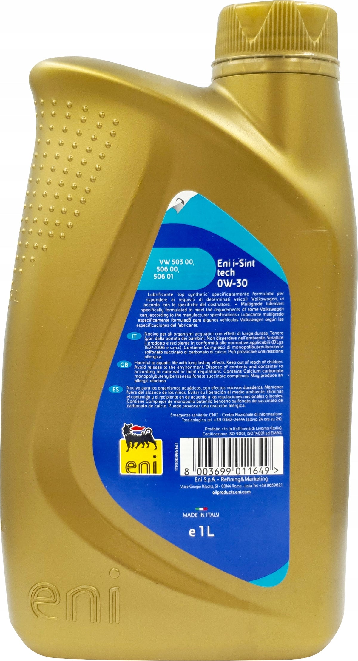 OIL 0W-30 ENI I-SINT TECH 1L Packaging volume 1 l
