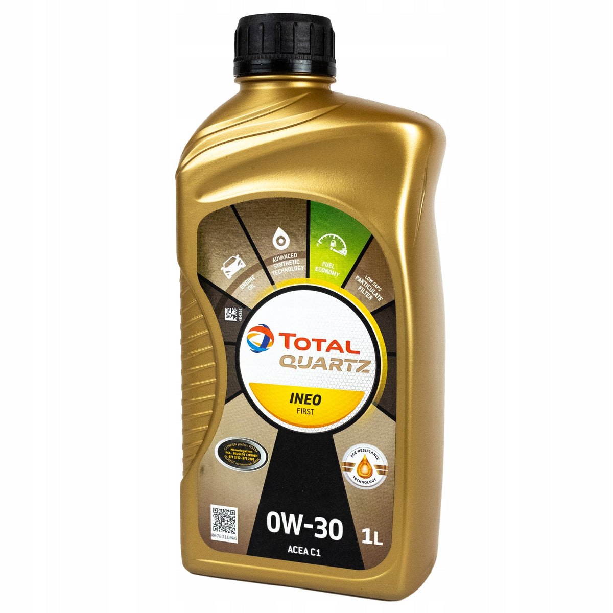 OIL 0W-30 QUARTZ INEO FIRST 1L TOTAL Packaging volume 1 l