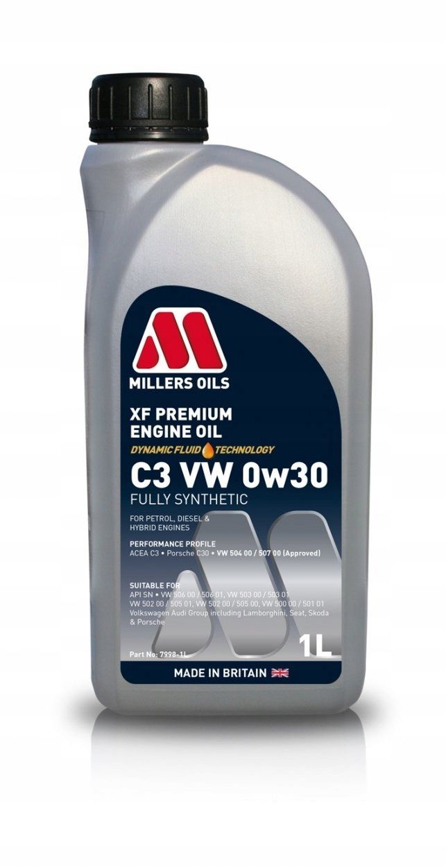 OIL 0W-30 XF PREMIUM C3 VW 1L MILLERS