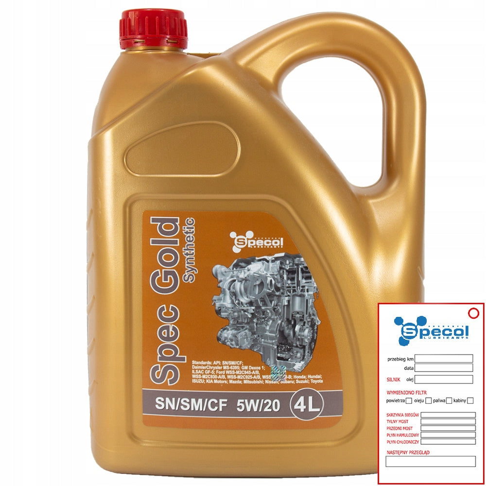 OIL 5W-20 SPEC GOLD SN/SM/CF 4L