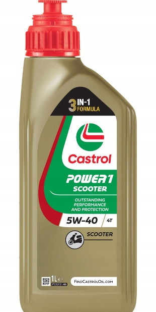 OIL 5W-40 POWER 1 SCOOTER 4T 1L CHANGE OIL LABEL