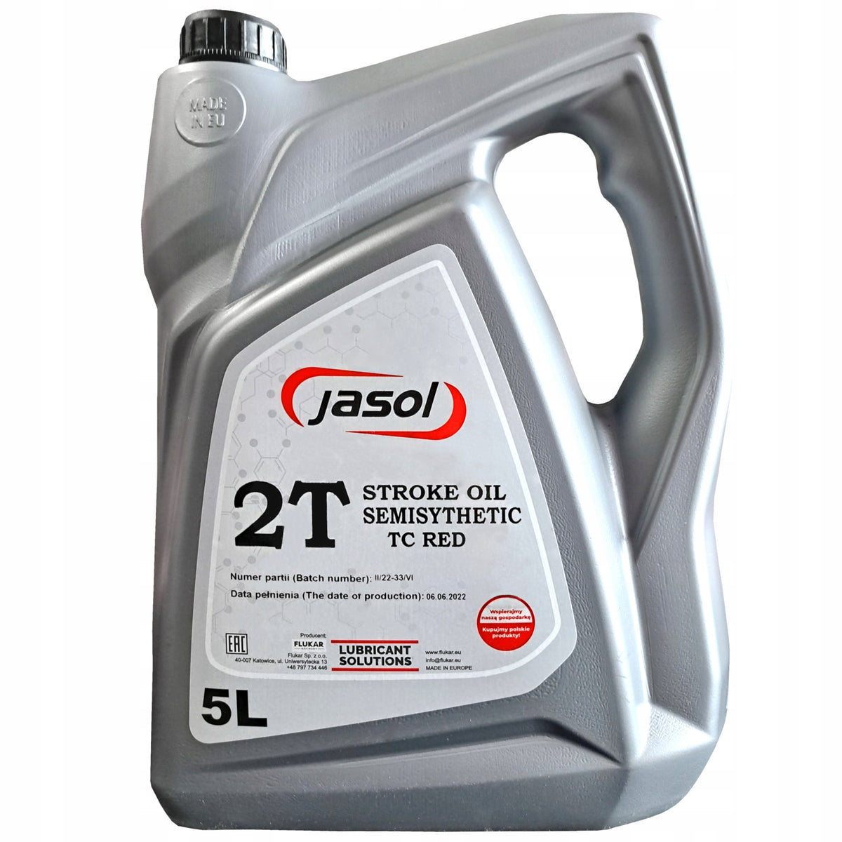 OIL FOR FUEL MIXTURE JASOL 2T TC RED 5L Packaging status original