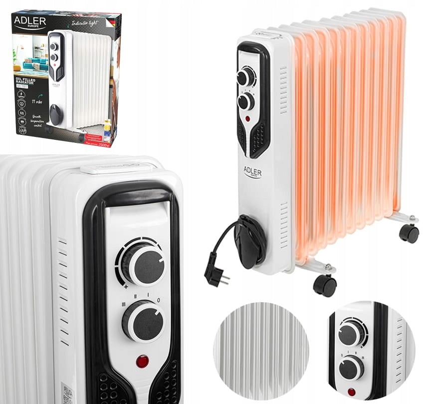 OIL HEATER ENERGY-SAVING LARGE ELECTRIC 15 RIBS TEMPE ADJUSTMENT.