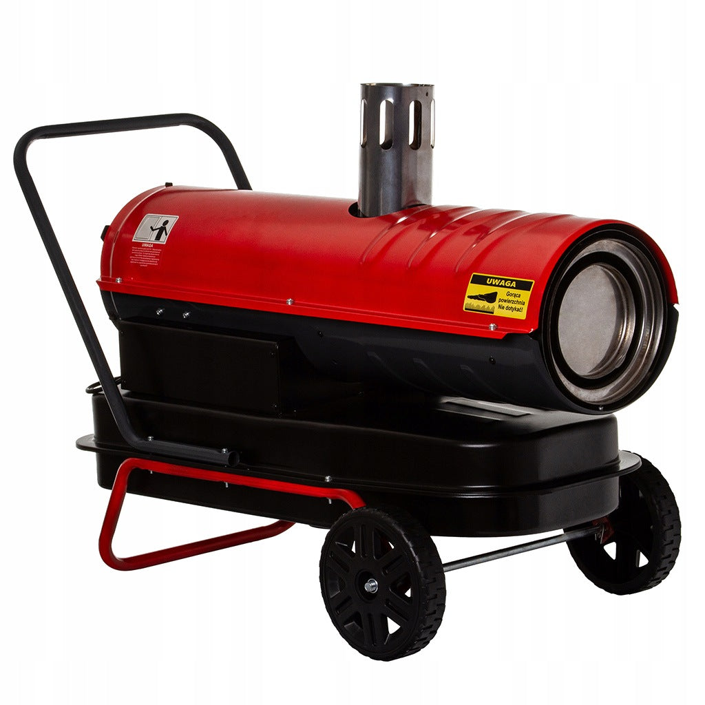 OIL HEATER WITH FLUE GAS DRAINAGE CHIMNEY THERMOSTAT FURNACE 30KW LCD