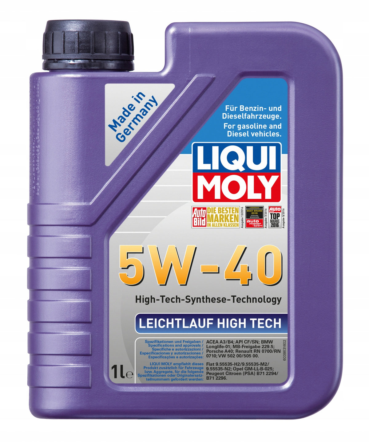 OIL LIQUI MOLY 5W40 LEICHTLAUF HIGH TECH 1L