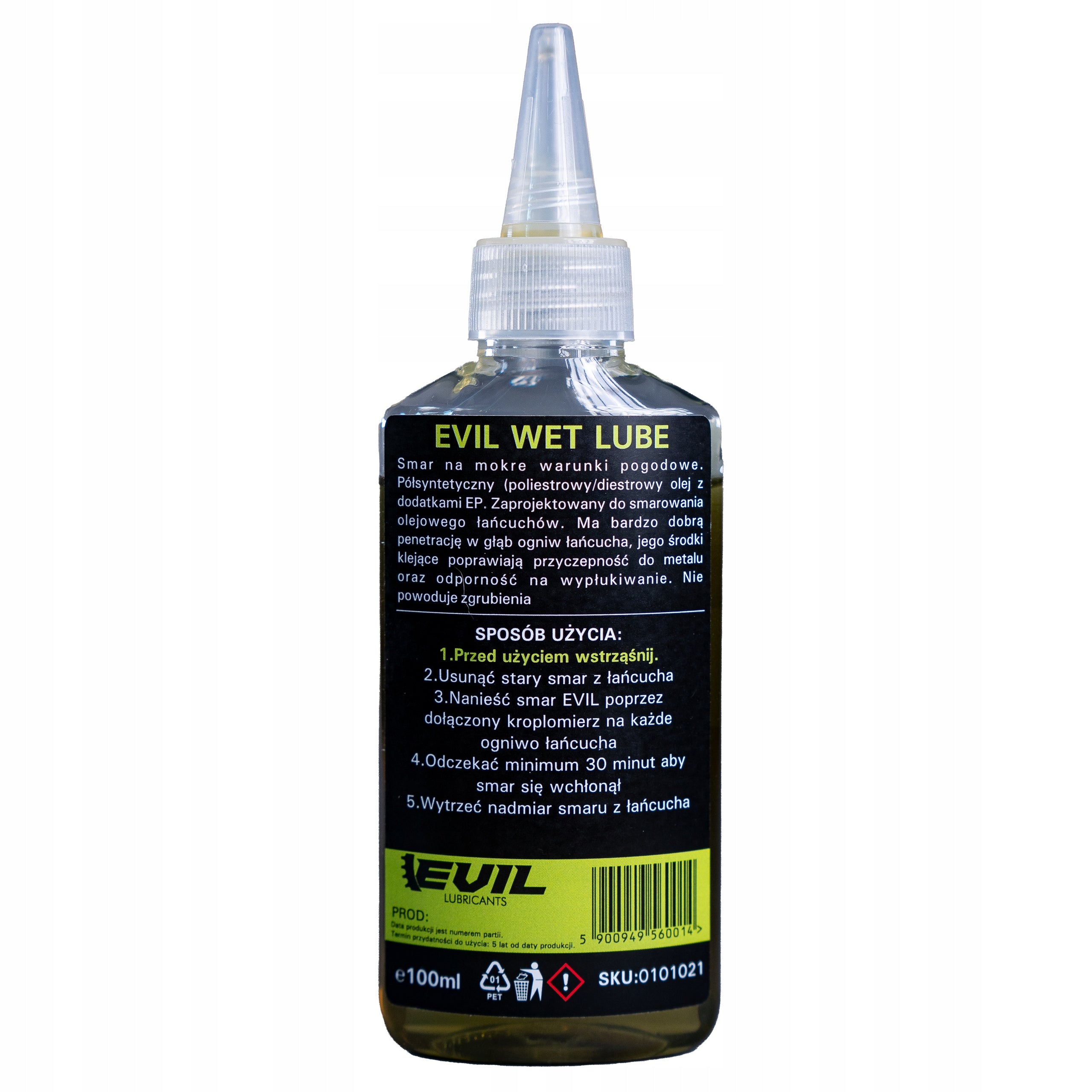 OIL LUBRICANT FOR CHAIN WET LUBE EVIL LUBRICANTS 100ml FOR WET CONDITIONS Manufacturer code 0101021