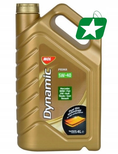 OIL MOL DYNAMIC PRIMA 5W40 - 4L Packaging volume 4 l