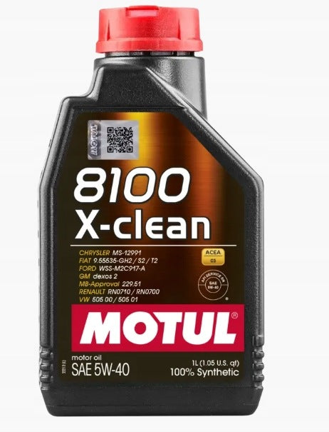 OIL MOTUL 8100 5W40 X-CLEAN C3 1L - QR CODE