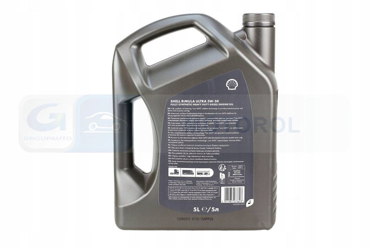 OIL SHELL RIMULA ULTRA 5W-30 5L SHERIMULAULTRA5/OLE Packaging volume 5 l