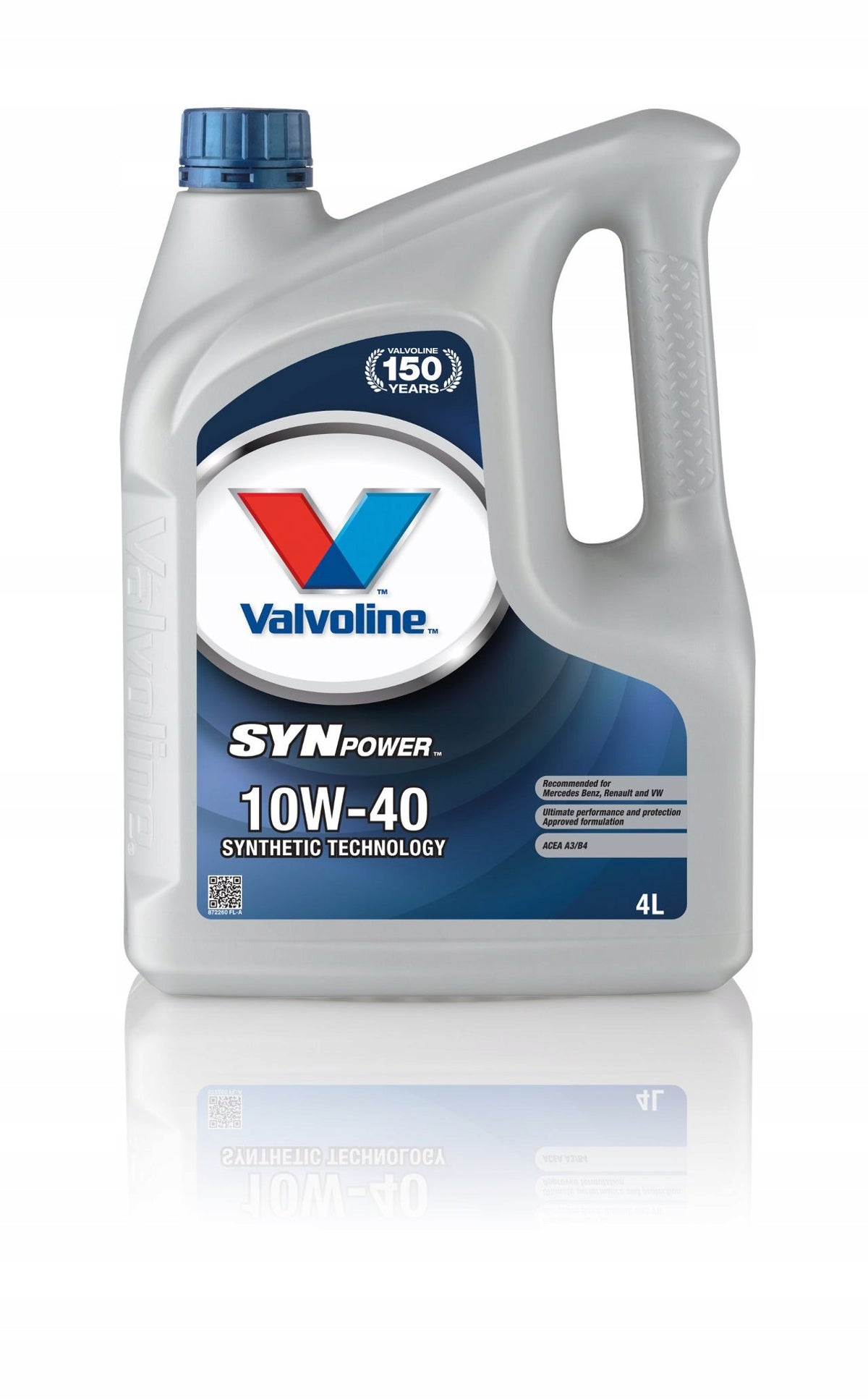 OIL VALVOLINE 10W-40 SYNPOWER 4L VLE908741 Packaging volume 4 l
