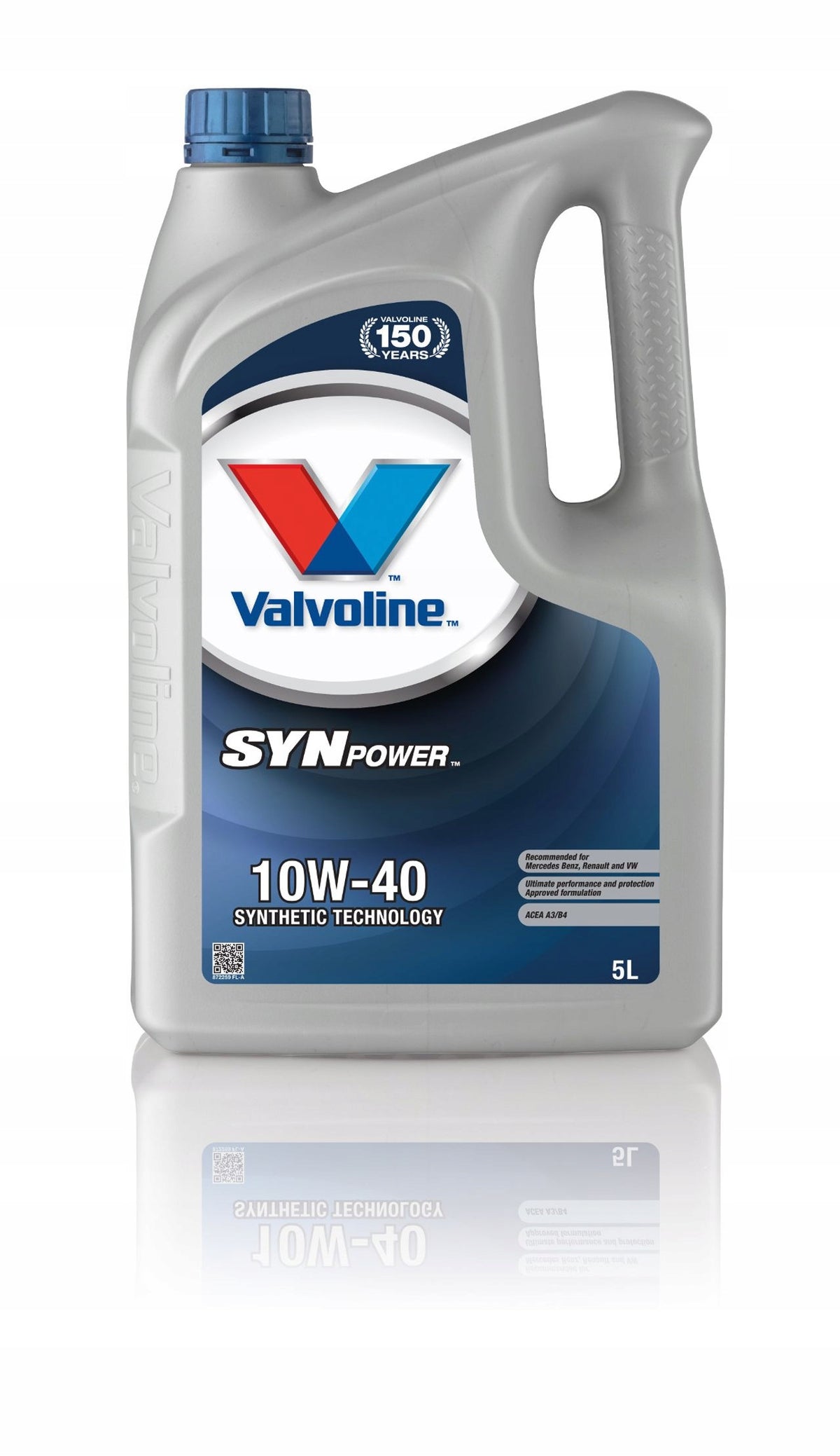 OIL VALVOLINE 10W-40 SYNPOWER 5L VLE908740 Packaging volume 5 l