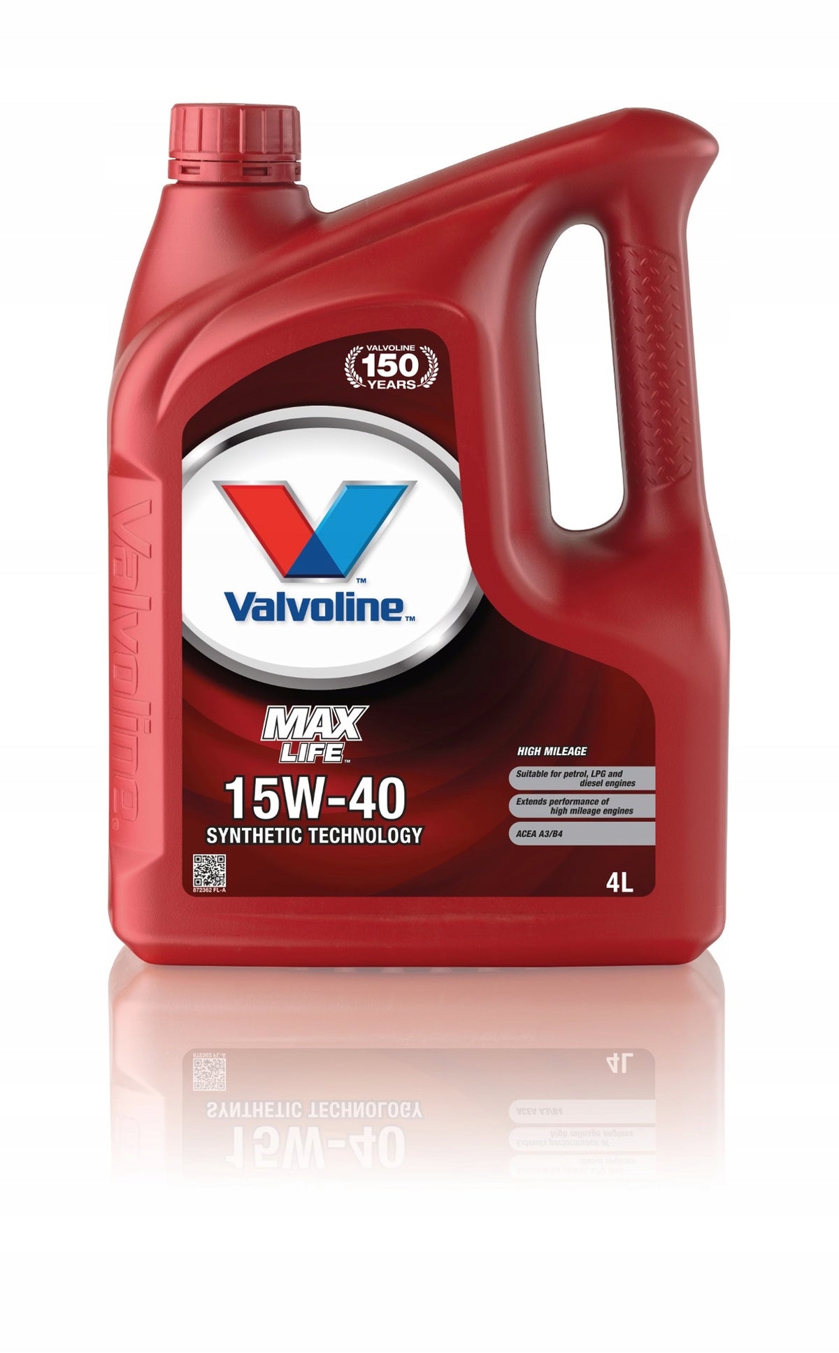 OIL VALVOLINE 15W-40 MAXLIFE 4L VLE908752 Packaging volume 4 l