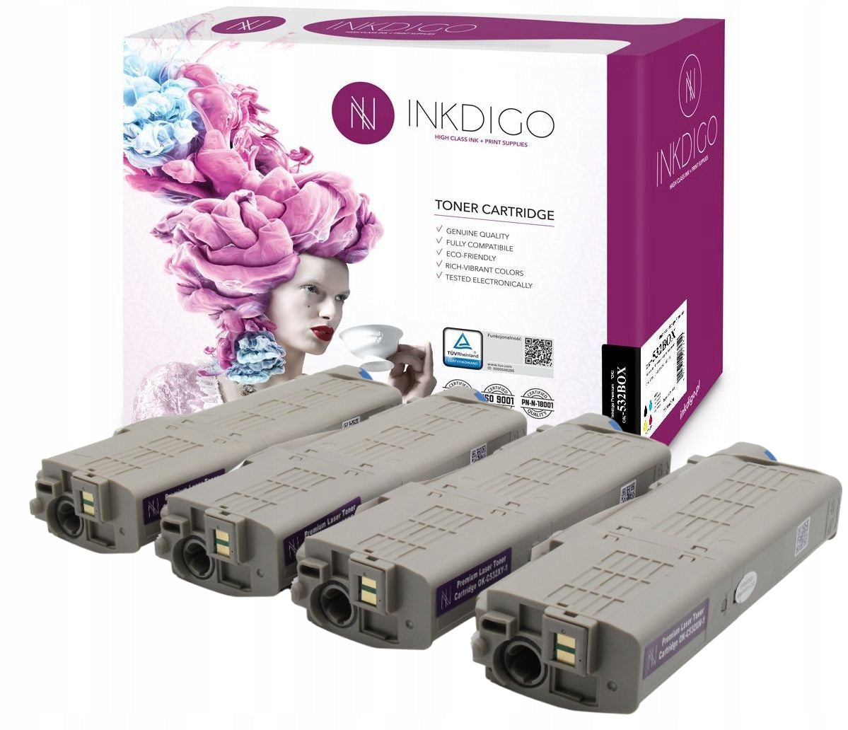 OKI C532dn C542dn MC563dn MC573d C 532 542 Toner Cartridge Set