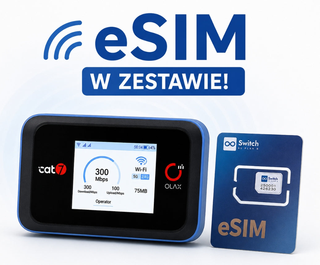 OLAX MT60 + eSIM adapter | 4G LTE WiFi mobile router | Freebie SIM SHOKO