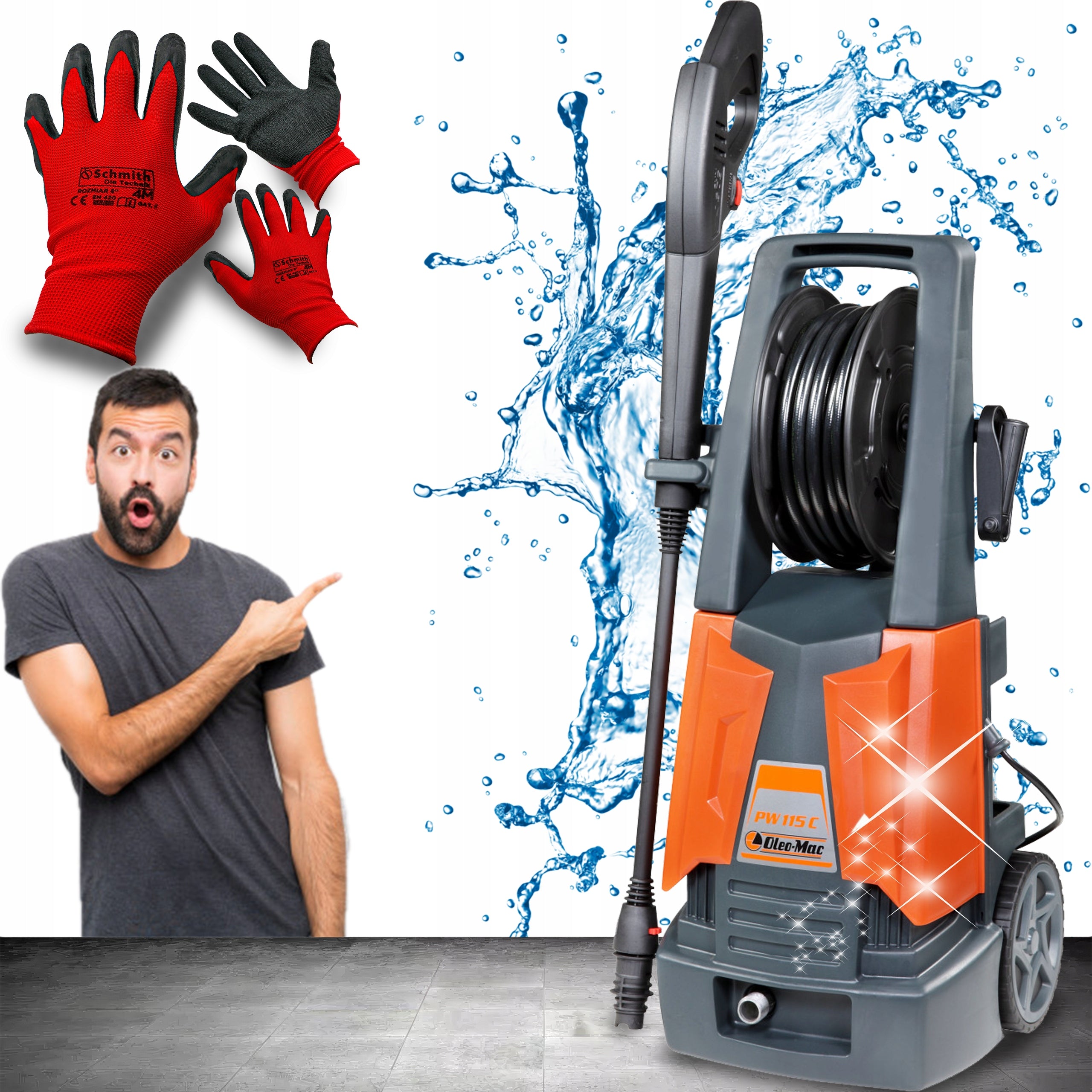 OLEO-MAC PRESSURE WASHER 125 BAR 1750W 360l/h