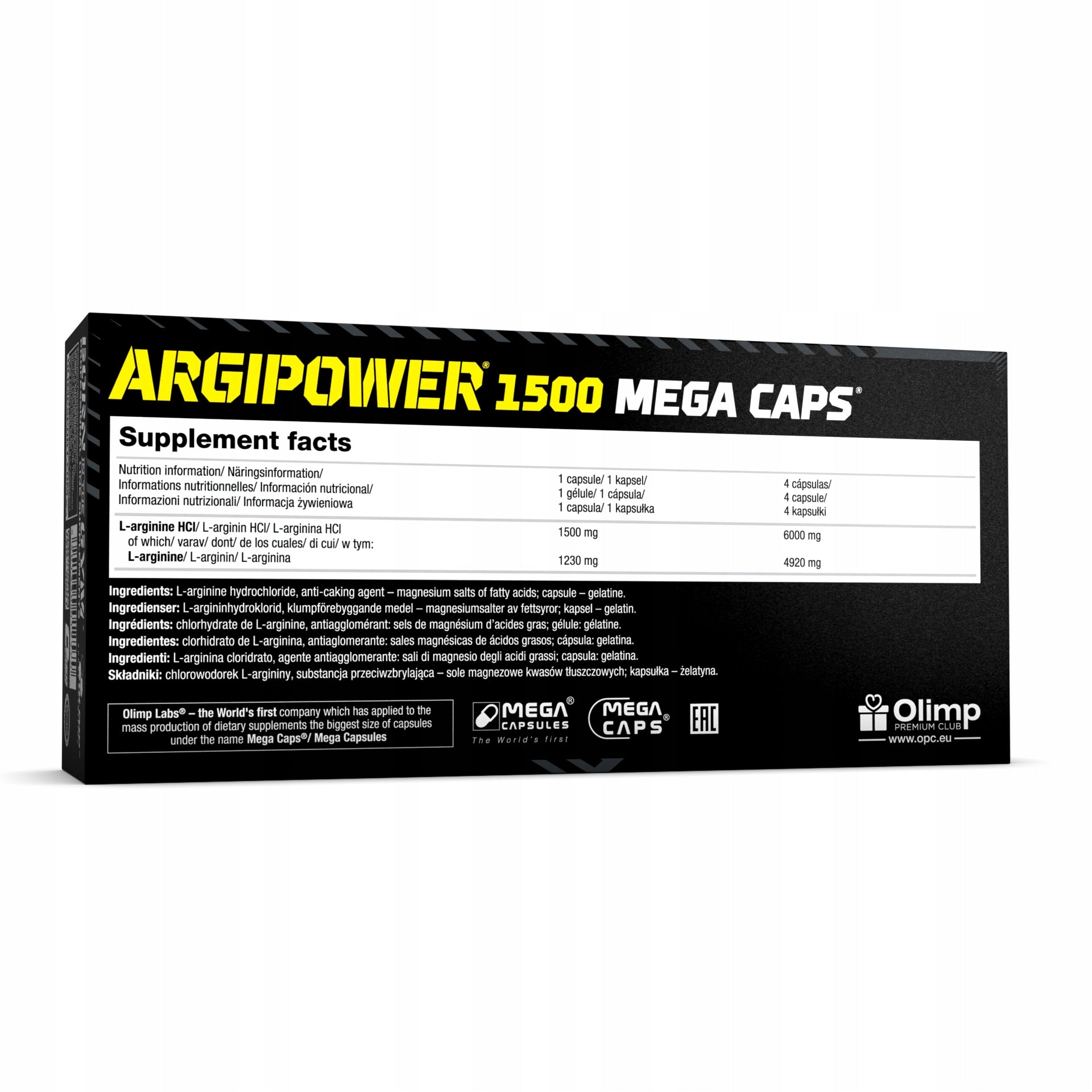 OLIMP ARGI POWER 1500 MC 120caps L-ARGININA AAKG AMINO ACIDS 120 SERVINGS Expiration date at least 1 year from the date of purchase